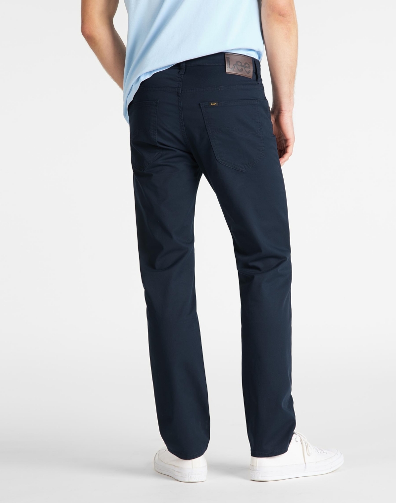 Pantalons texans de gavardina d'estiu d'home Lee Daren zip regular L707LA21 color blau marí - 2 - La Casa Dels Pantalons