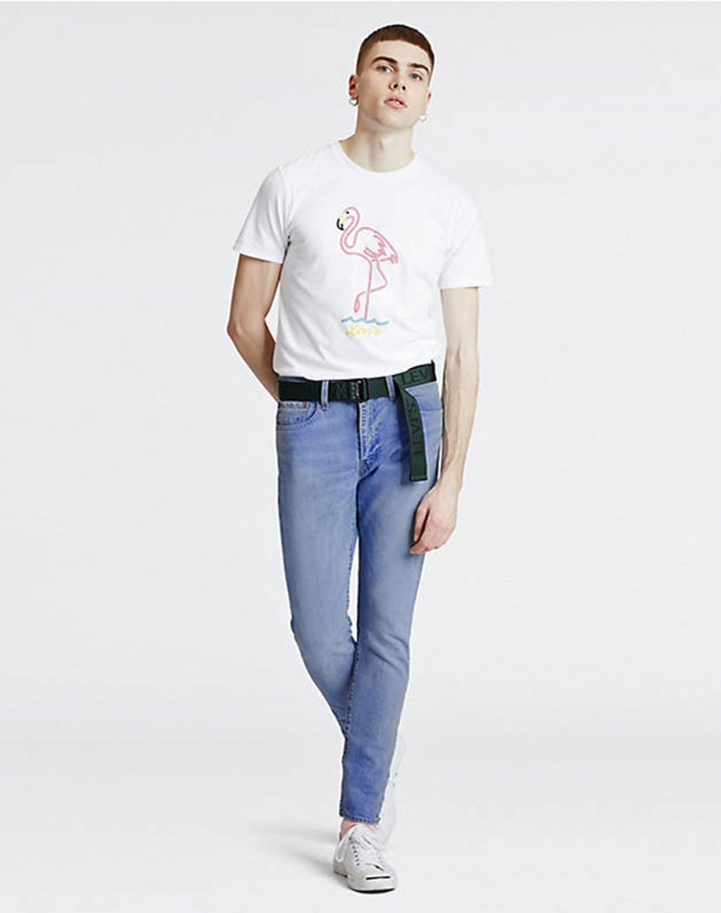 Pantalons texans d'home Levi's 512 slim taper, 28833-0492, de color texà rentat a la pedra clar - 2 - La Casa Dels Pantalons