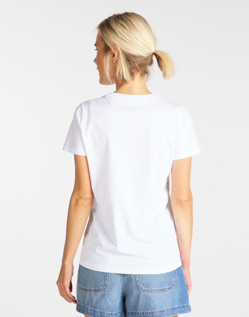 Camiseta de mujer de manga corta, Lee L41AEPLJ, de color blanco - 2 - La Casa Dels Pantalons