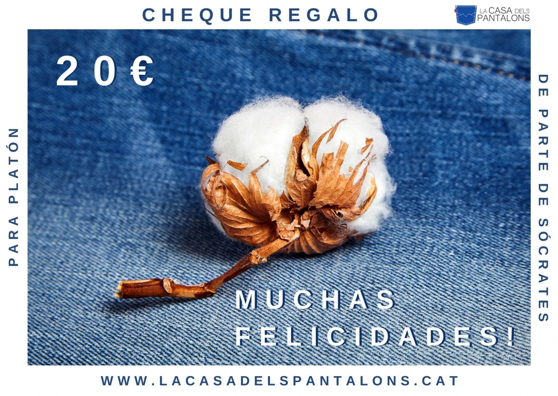 Xec regal de 20€. Regala moda amb els nostres xecs regal. - 2 - La Casa Dels Pantalons