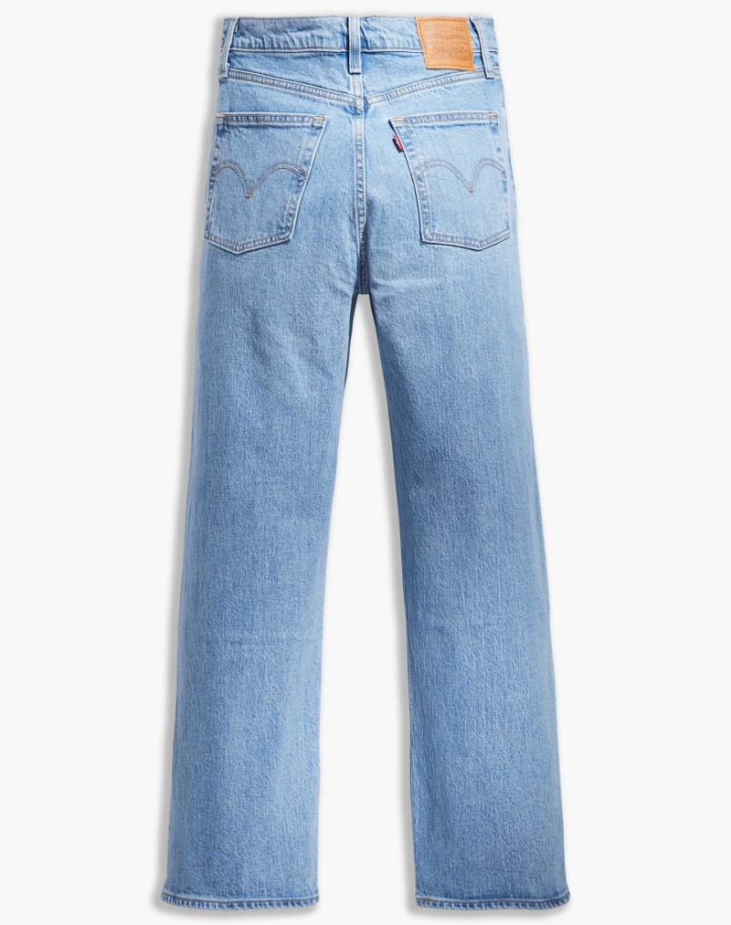 Pantalones vaqueros de mujer Levi's Ribcage straight ankle, modelo 72693-0052, tejano azul claro - 3 - La Casa Dels Pantalons
