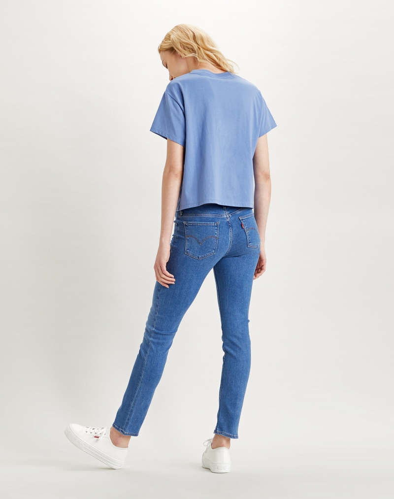 Samarreta de dona Levi's de màniga curta, model 69973-0100, de color blau - 2 - La Casa Dels Pantalons