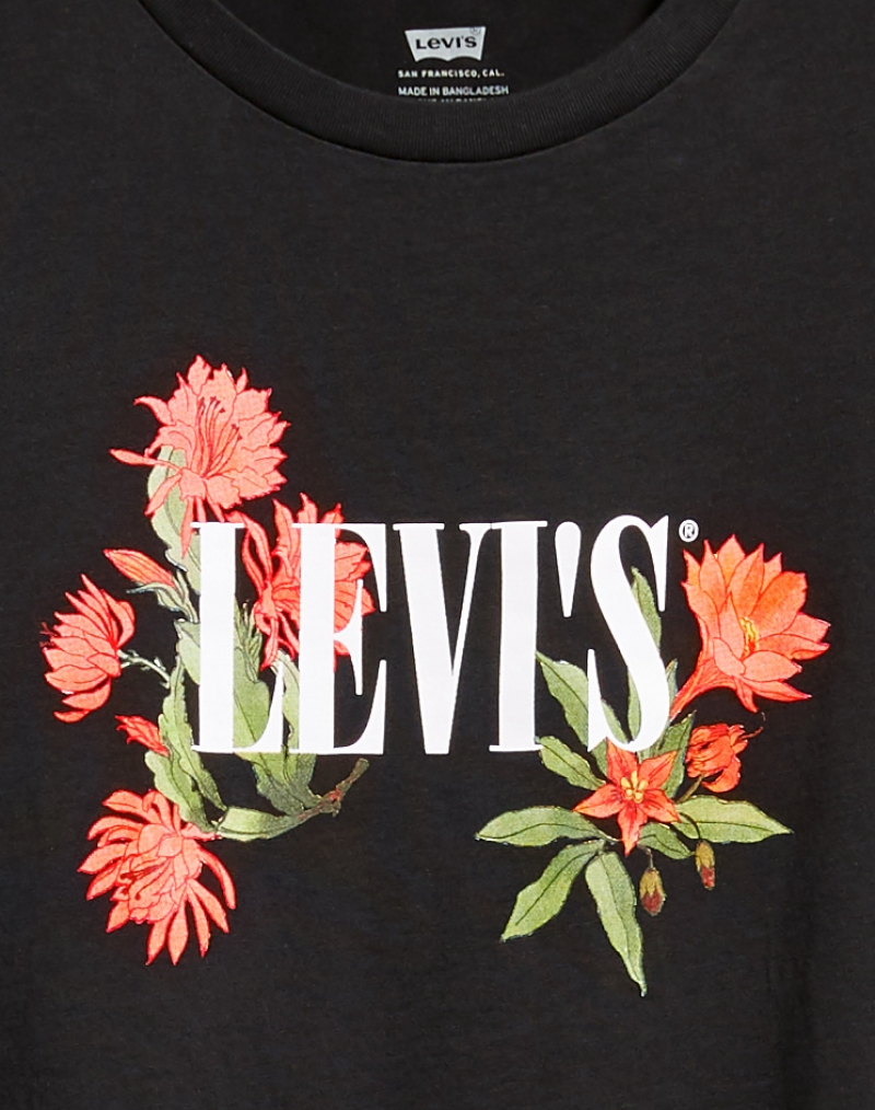 Camiseta de mujer Levi's de manga corta, modelo 17369-1111, de color negro - 3 - La Casa Dels Pantalons