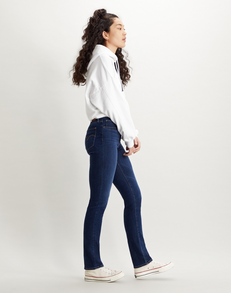 Pantalons texans de dona Levi's 724 straight, 18883-0104, de texà rentat a la pedra - 2 - La Casa Dels Pantalons