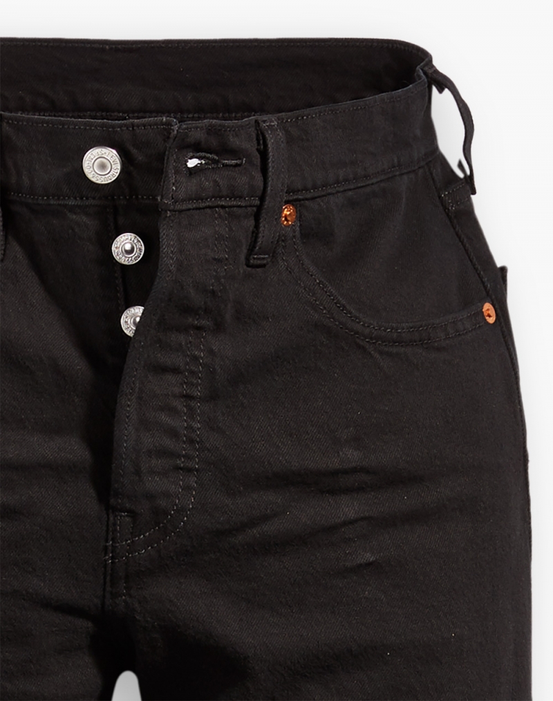 Pantalones vaqueros de mujer Levi's 501 woman cropped, modelo 36200-0085,  de color negro