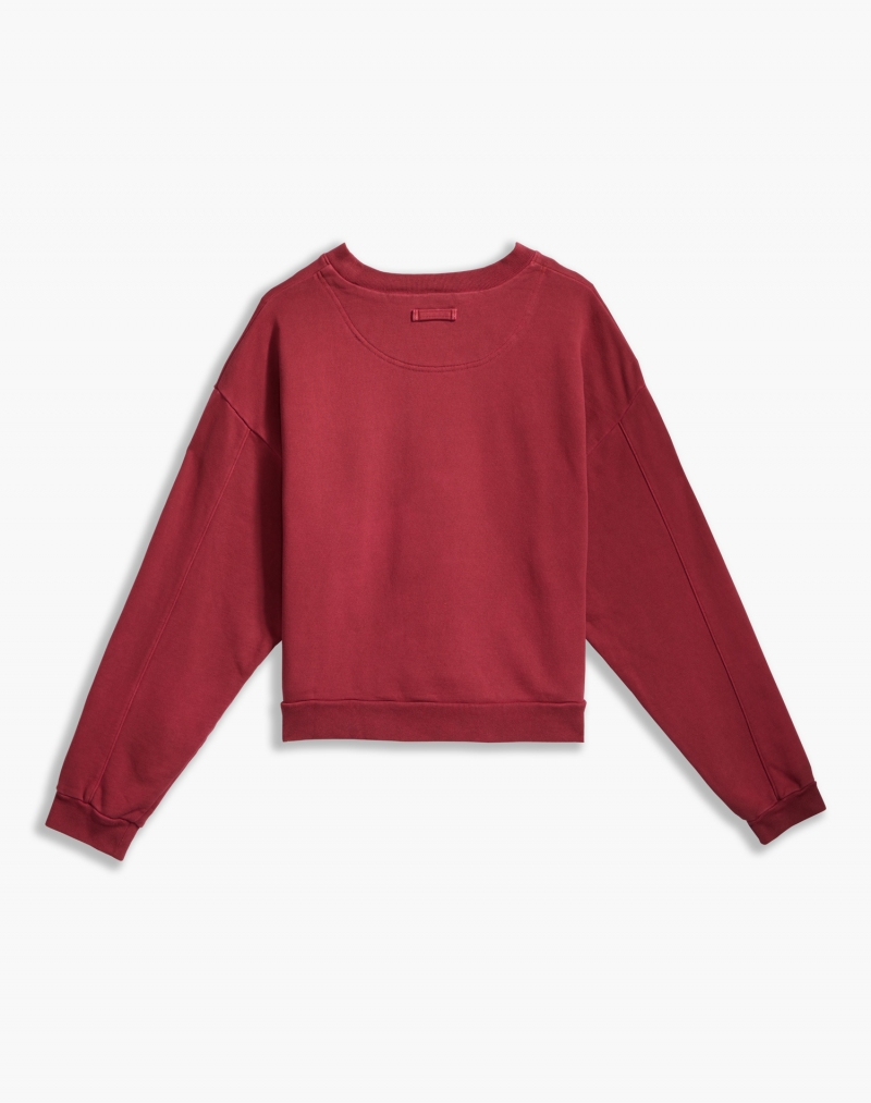 Sudadera de mujer Levi's de cuello redondo, modelo 85630-0005, de color rojo - 2 - La Casa Dels Pantalons