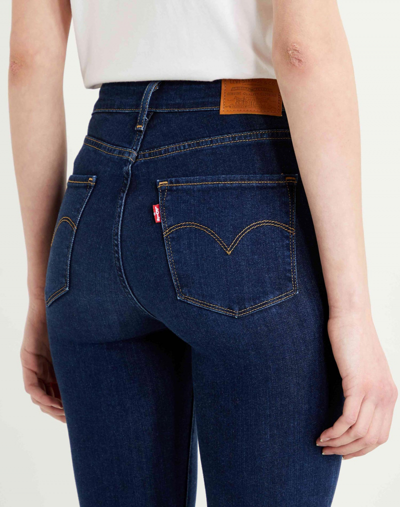 Pantalons texans de dona Levi's 721 skinny, 18882-0362, de color texà fosc - 2 - La Casa Dels Pantalons
