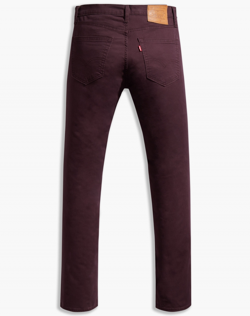 Pantalones vaqueros de hombre Levi's 511 slim, 04511-4675, de gabardina de invierno granate - 2 - La Casa Dels Pantalons