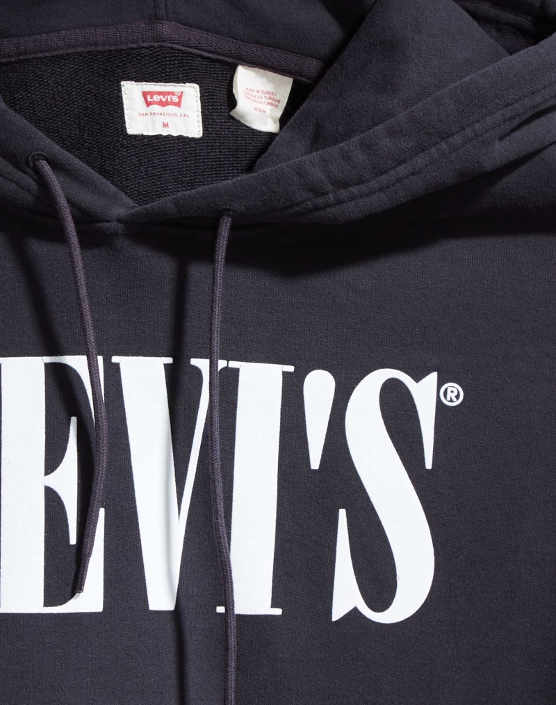 Dessuadora d'home Levi's amb caputxa, model 38479-0011, de color negre - 2 - La Casa Dels Pantalons