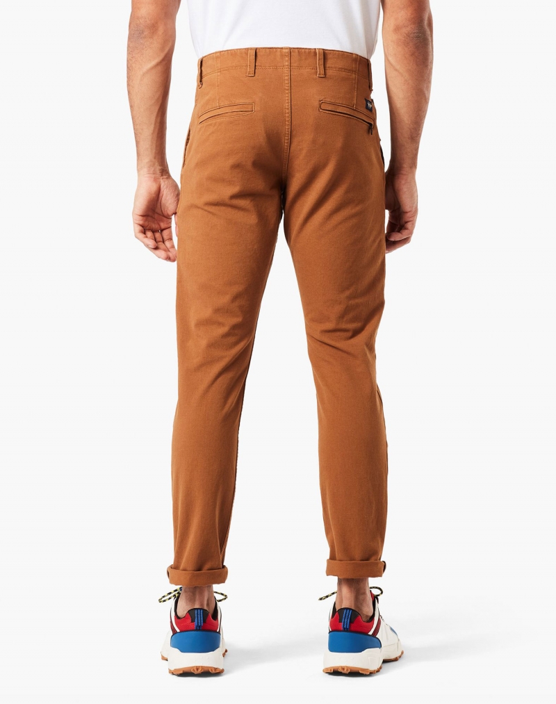 Pantalons d'home Dockers Alpha Khaki 360 skinny, model 55775-0019, de color taronja fosc - 2 - La Casa Dels Pantalons