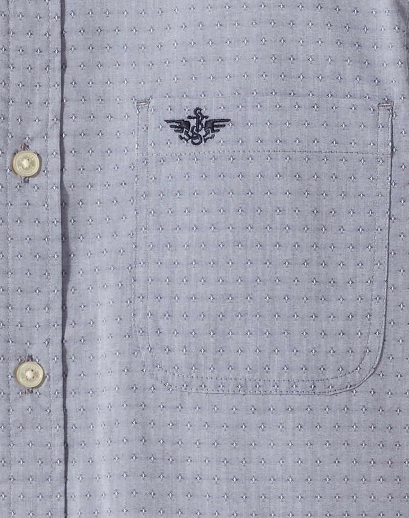 Camisa d'home Dockers de màniga llarga, model 69684-0128, de color gris - 2 - La Casa Dels Pantalons