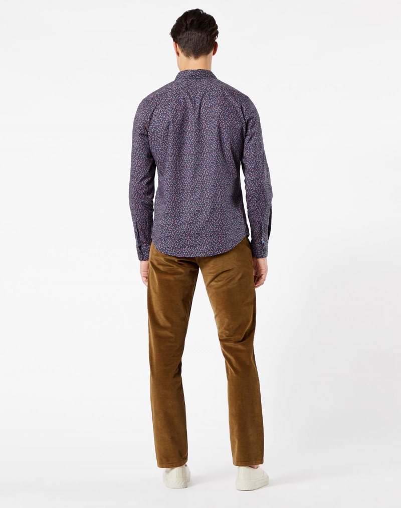 Camisa de hombre Dockers de manga larga, modelo 69684-0136, de estampado de colores - 3 - La Casa Dels Pantalons