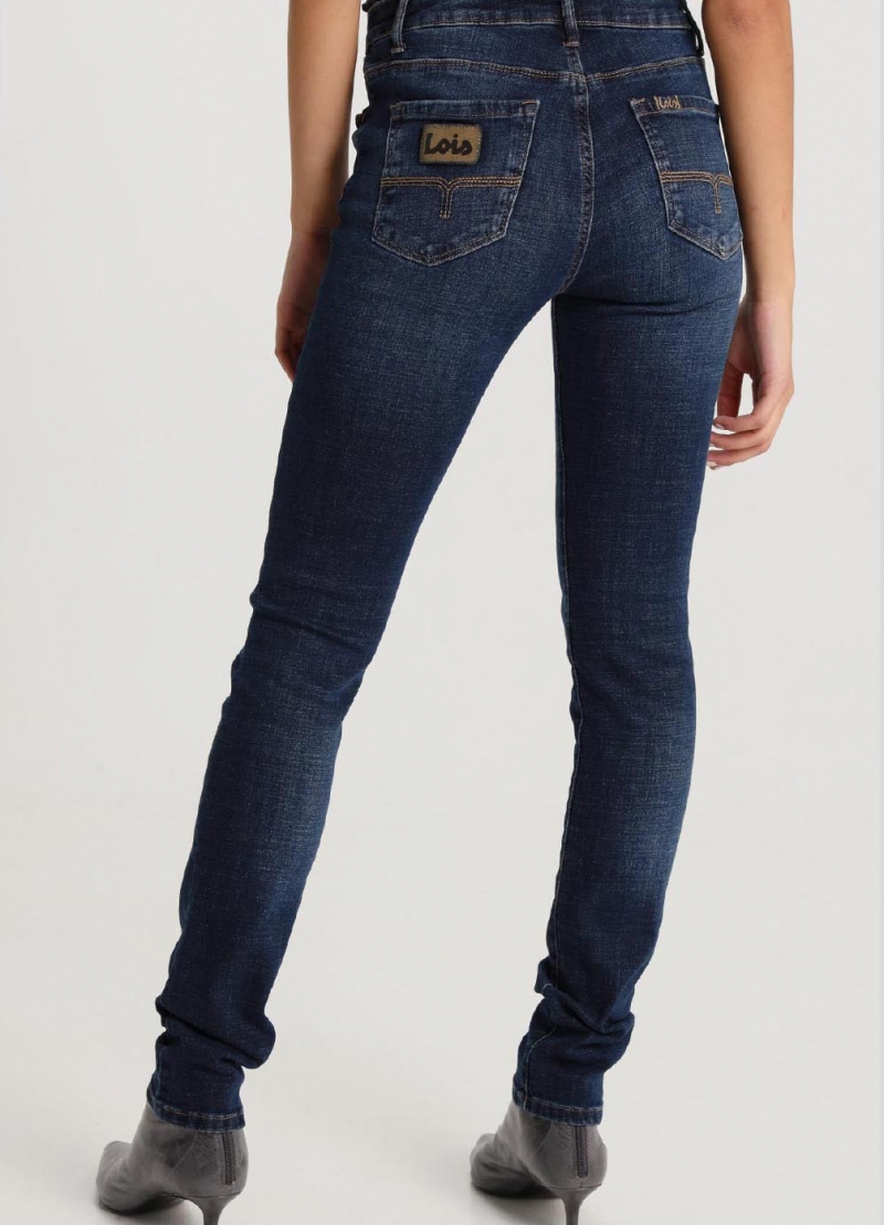 Pantalones vaqueros de mujer Lois Lua, modelo 209013/962, de tejano azul oscuro - 3 - La Casa Dels Pantalons