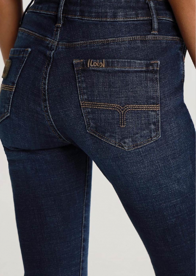 Pantalones vaqueros de mujer Lois Lua, modelo 209013/962, de tejano azul oscuro - 2 - La Casa Dels Pantalons
