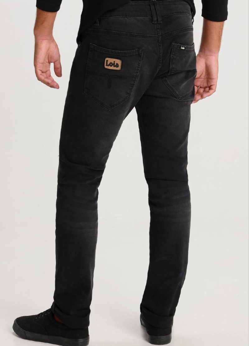 Pantalones vaqueros de hombre Lois Marvin Slim, modelo 11148/998, de color tejano negro - 2 - La Casa Dels Pantalons