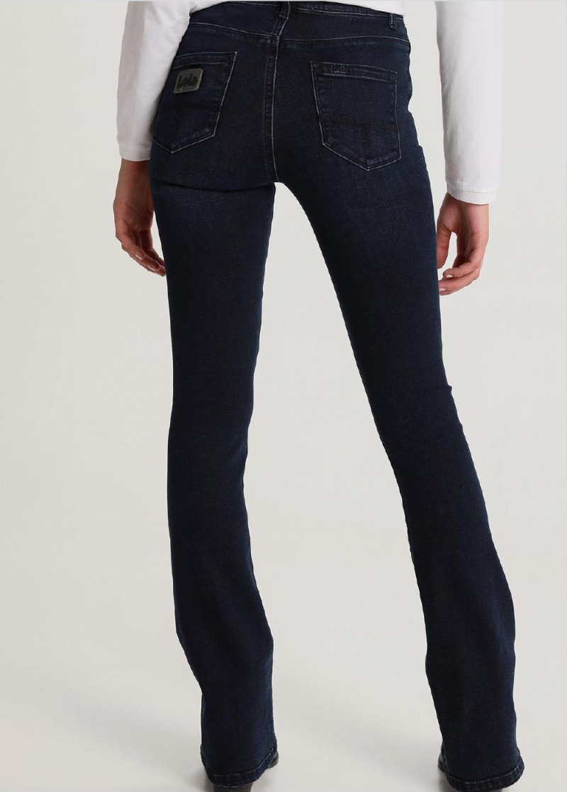 Pantalons texans de dona Lois Lua boot, model 20533/966, de texà blau fosc - 2 - La Casa Dels Pantalons