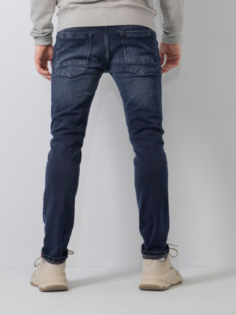 Pantalons texans tipus jogger d'home Petrol Jackson slim, model 5812, de texà blau negre - 3 - La Casa Dels Pantalons