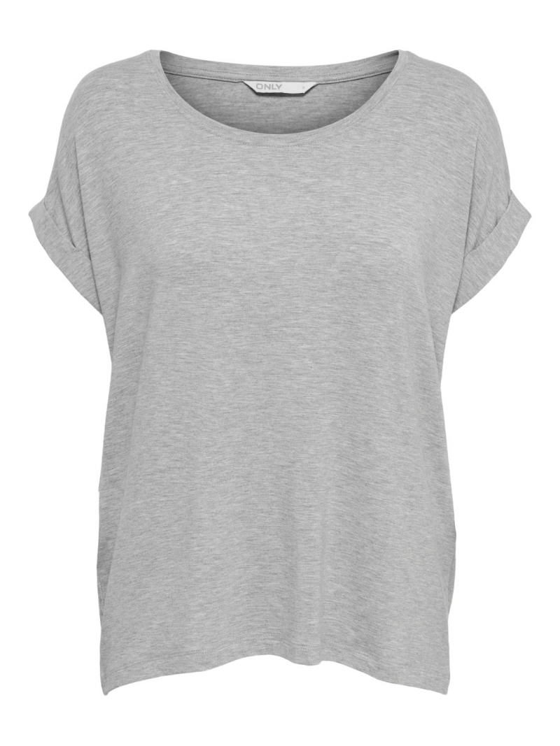 Camiseta de mujer Only de manga corta, modelo Moster 15106662, de color gris - 2 - La Casa Dels Pantalons