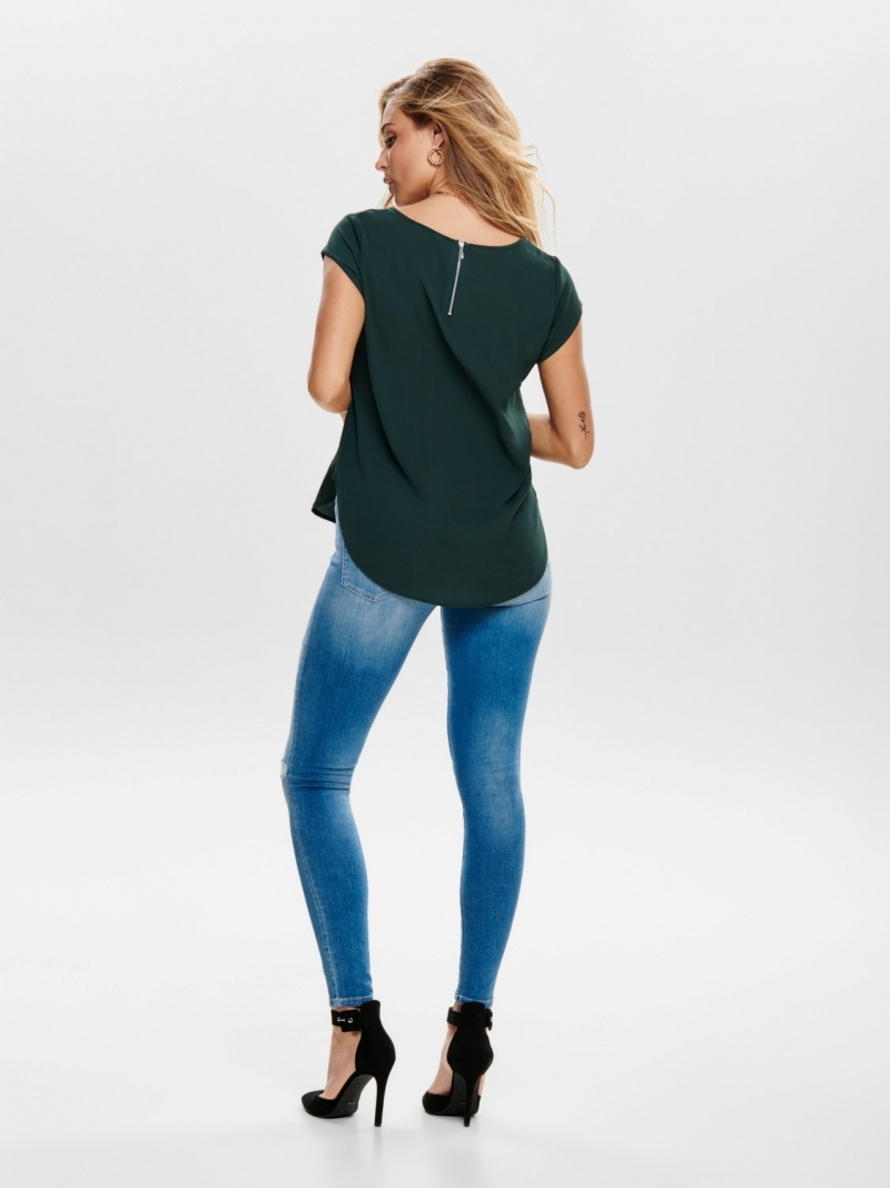 Camiseta de mujer Only de manga corta, modelo Vic 15142784, de color verde - 3 - La Casa Dels Pantalons