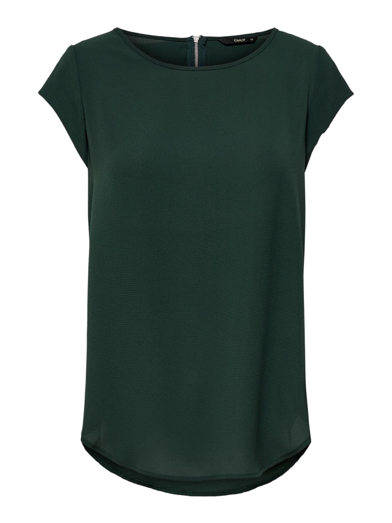 Camiseta de mujer Only de manga corta, modelo Vic 15142784, de color verde - 2 - La Casa Dels Pantalons