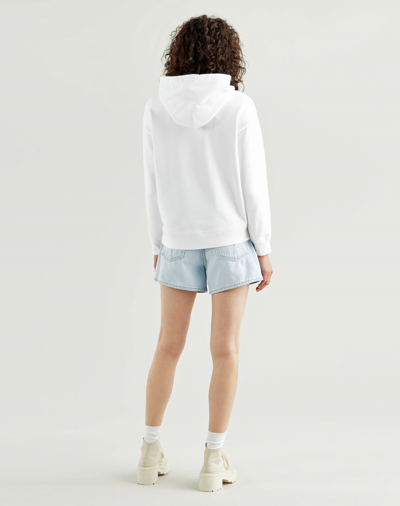 Dessuadora de dona amb caputxa Levi's 18487-0002 blanca - 2 - La Casa Dels Pantalons