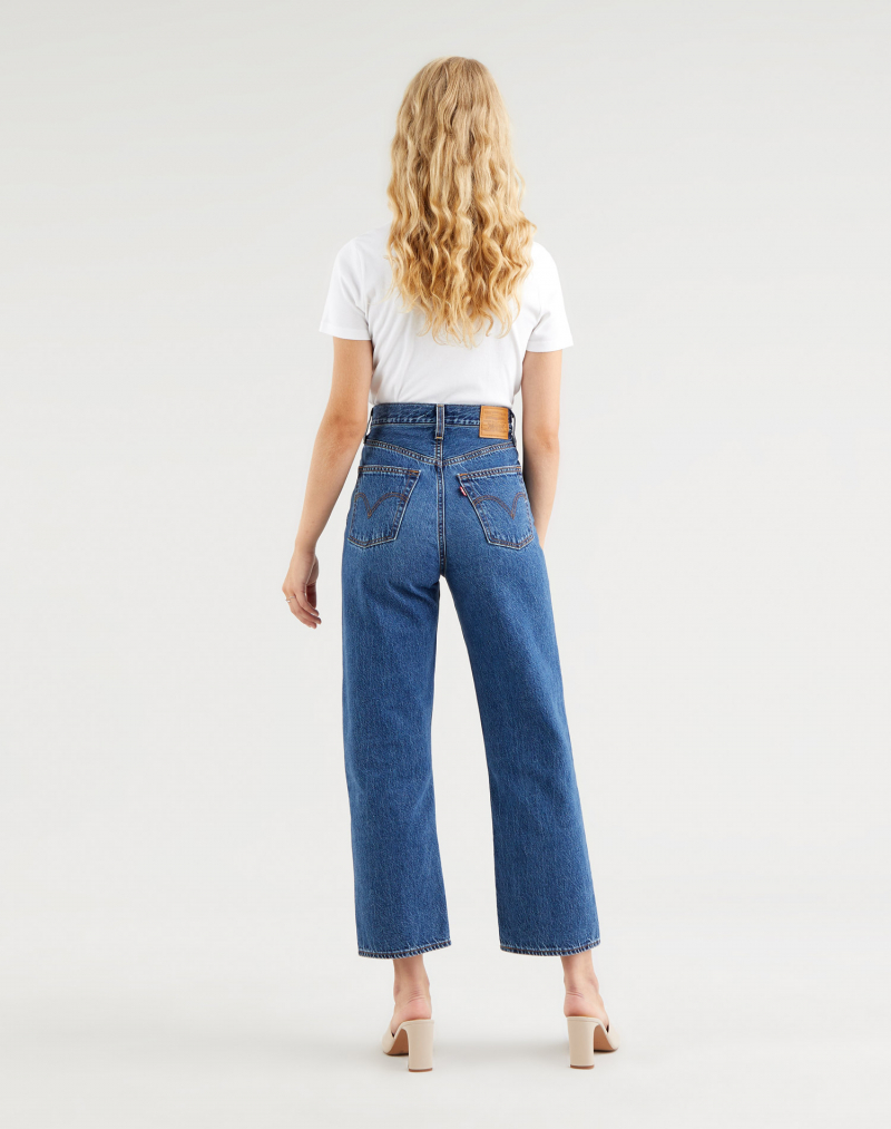 Pantalons texans de dona Levi's Ribcage straight ankle 72693-0079 de texà rentat a la pedra - 3 - La Casa Dels Pantalons
