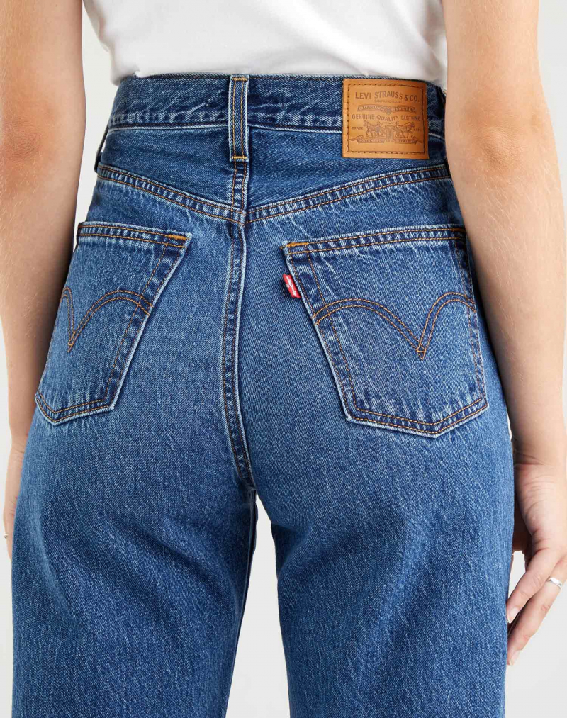Pantalons texans de dona Levi's Ribcage straight ankle 72693-0079 de texà rentat a la pedra - 2 - La Casa Dels Pantalons