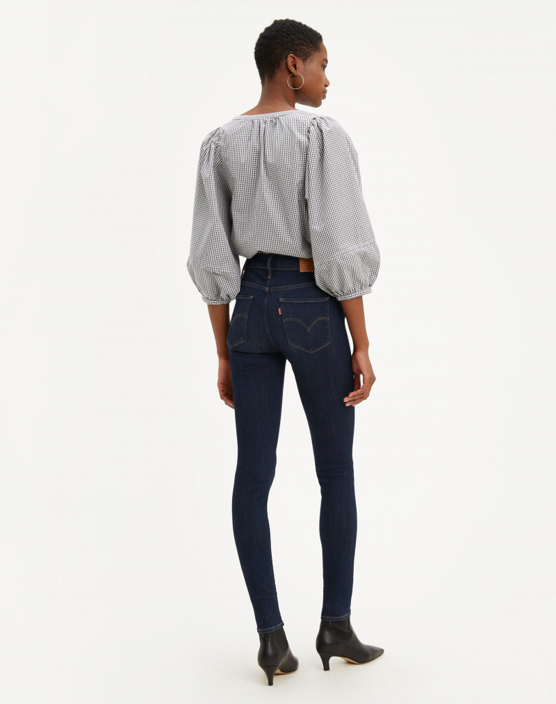 Pantalones vaqueros de mujer Levi's 720 high rise super skinny 52797-0176 azul oscuro - 2 - La Casa Dels Pantalons