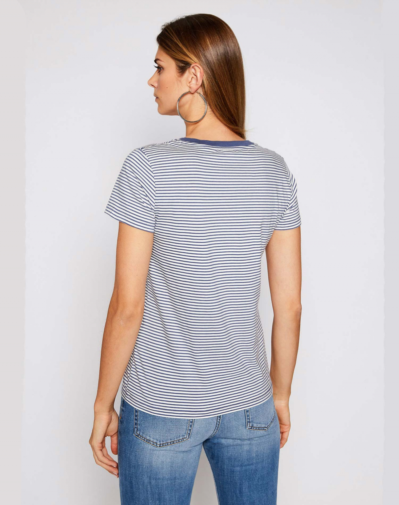 Samarreta de dona de màniga curta Levi's 85341-0021 de ratlles blaves - 3 - La Casa Dels Pantalons