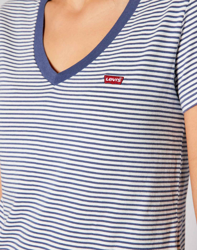 Samarreta de dona de màniga curta Levi's 85341-0021 de ratlles blaves - 2 - La Casa Dels Pantalons