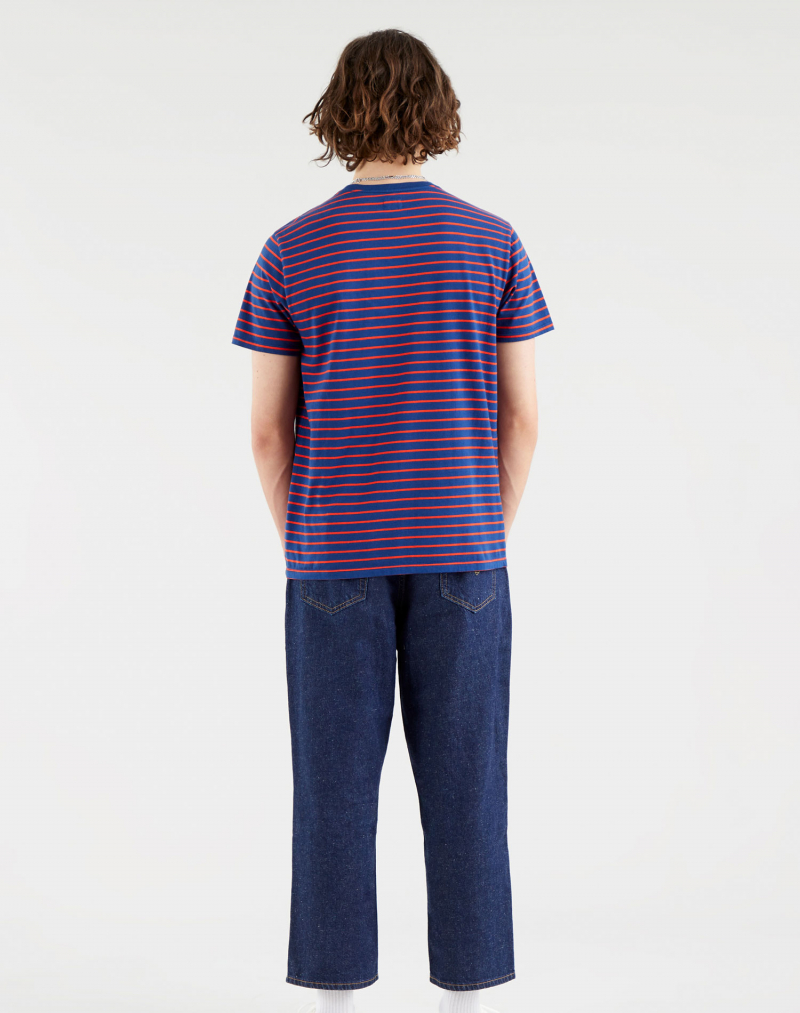 Samarreta d'home de màniga curta Levi's 56605-0089 de ratlles blaves i vermelles - 2 - La Casa Dels Pantalons