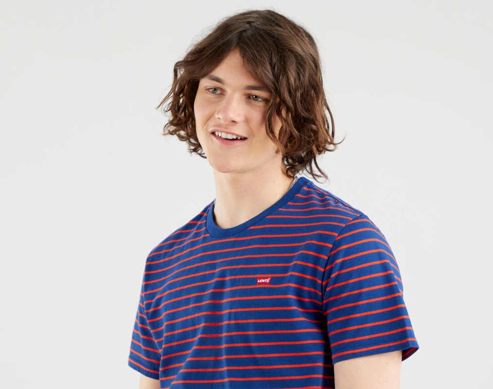 Samarreta d'home de màniga curta Levi's 56605-0089 de ratlles blaves i vermelles - 3 - La Casa Dels Pantalons