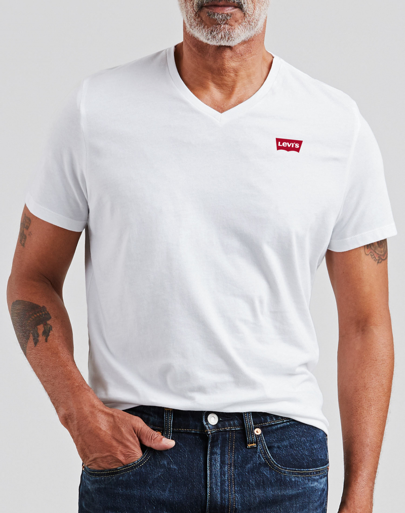 Samarreta d'home de coll V de màniga curta Levi's 85641-0000 blanca - 2 - La Casa Dels Pantalons