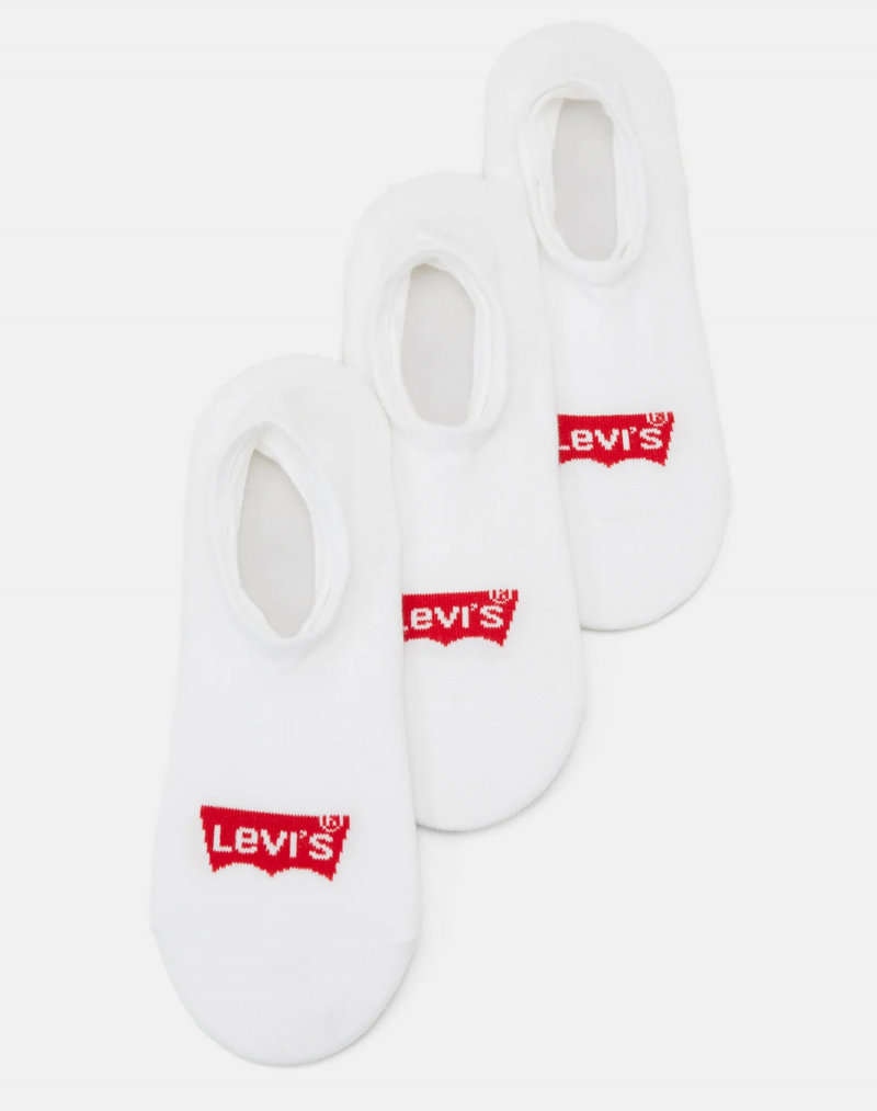 Pack de 3 pares de calcetines pickys escondidos Levi's®, modelo 100003129/002, blancos - 3 - La Casa Dels Pantalons