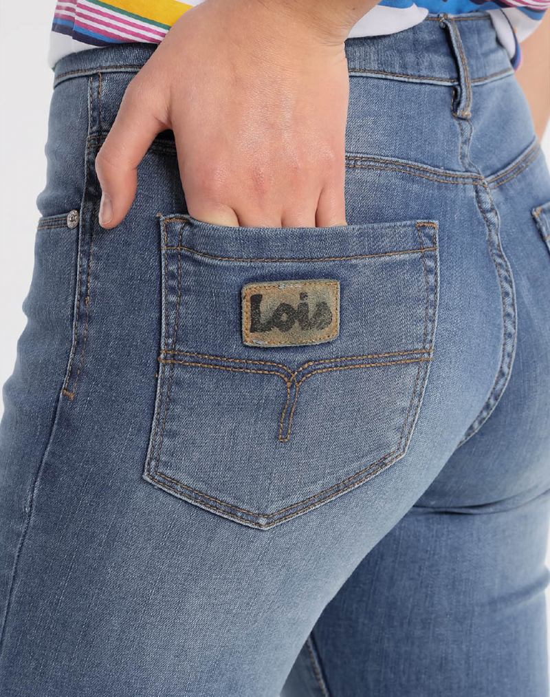 Pantalones vaqueros de mujer Lois Dara boot 20110/938 de tejano lavado a la piedra - 2 - La Casa Dels Pantalons