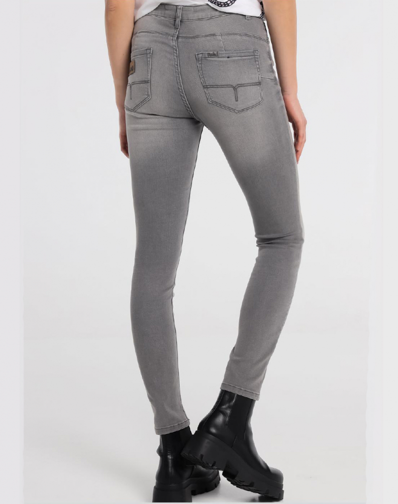 Pantalons texans de dona Lois Pushy 20111/980 de texà gris - 3 - La Casa Dels Pantalons