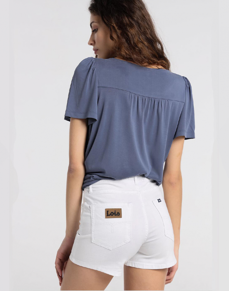 Shorts de dona Lois Diana 21106/501 de texà color blanc - 3 - La Casa Dels Pantalons