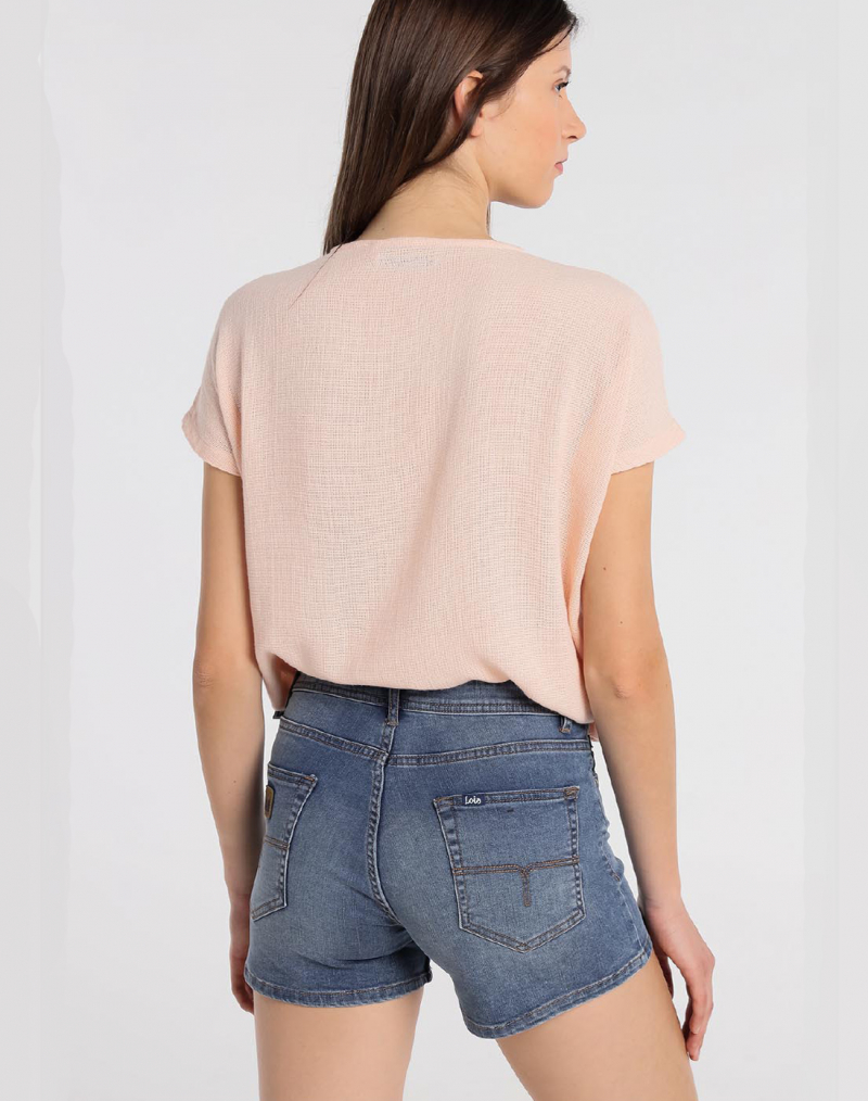 Shorts de mujer Lois Diana 21106/938 de tejano lavado a la piedra - 2 - La Casa Dels Pantalons