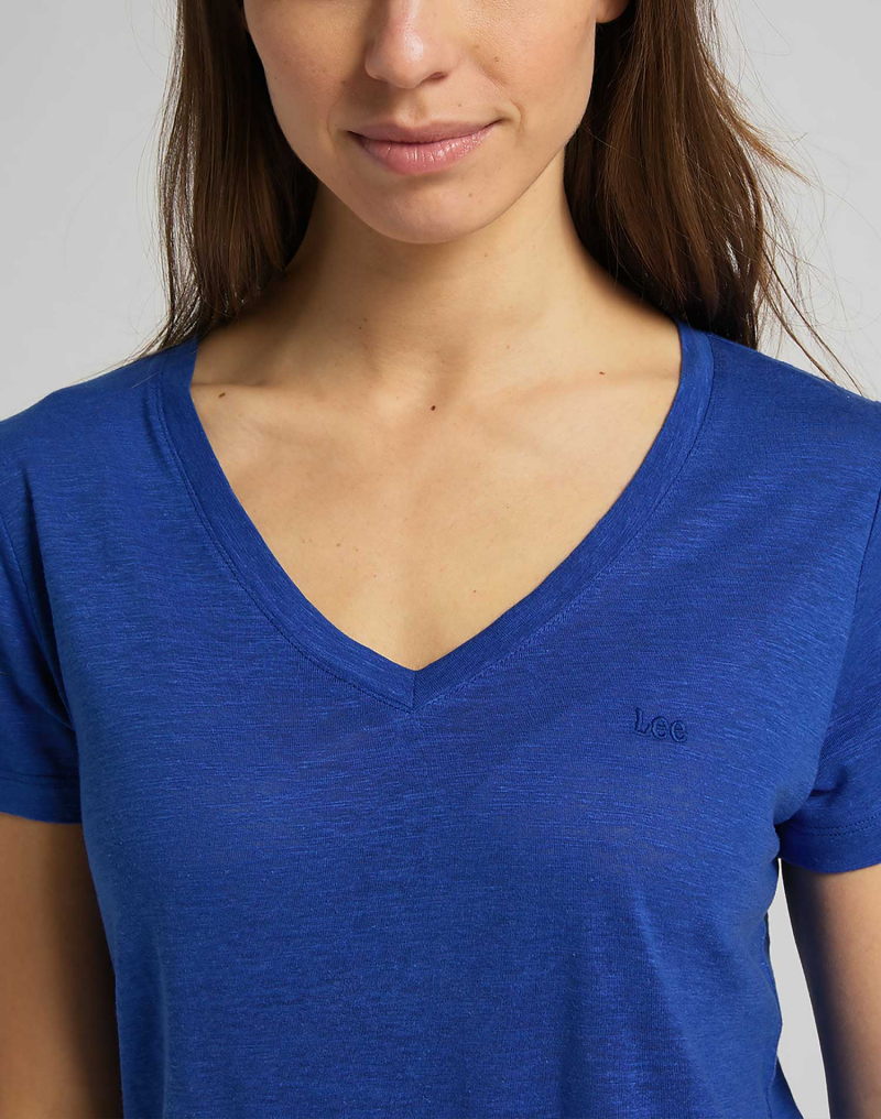 Samarreta de dona de màniga curta Lee, model L41JENQF, blava - 3 - La Casa Dels Pantalons