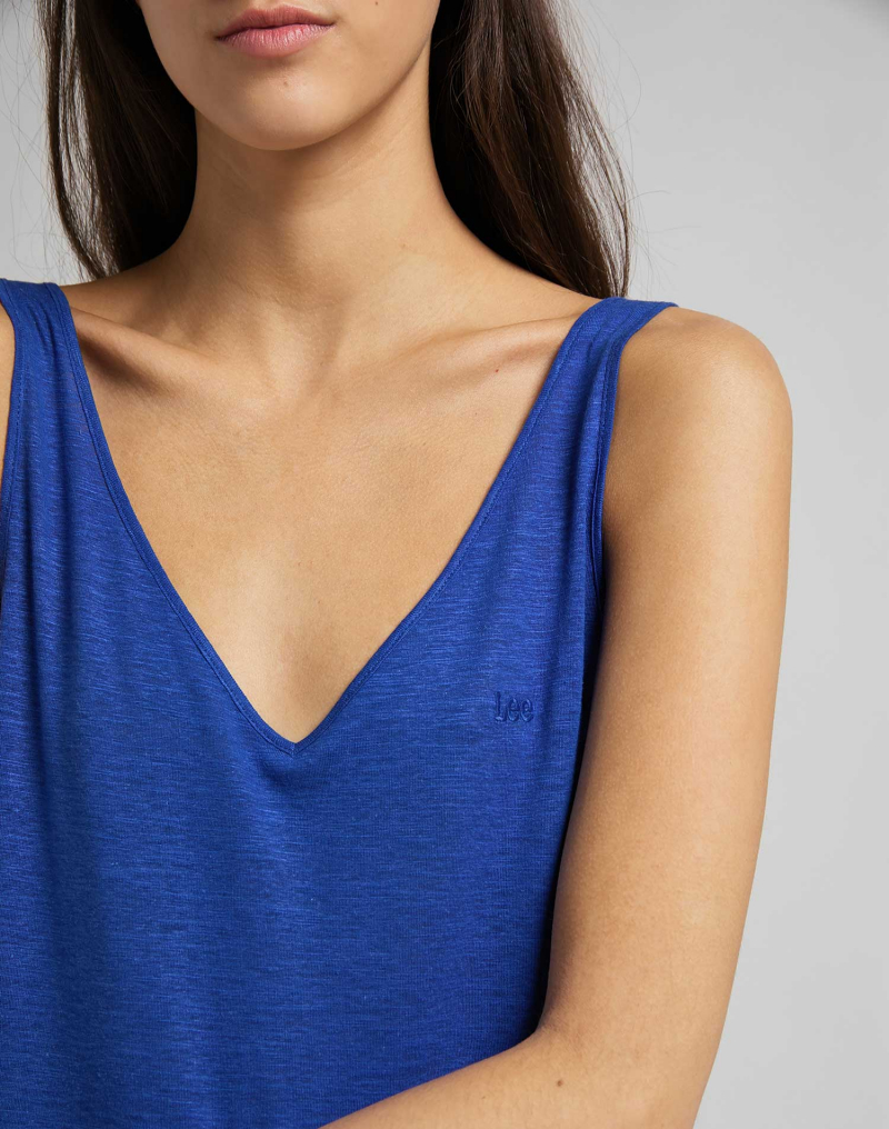 Samarreta de dona de tires Lee, model L44UENQF, blava - 2 - La Casa Dels Pantalons