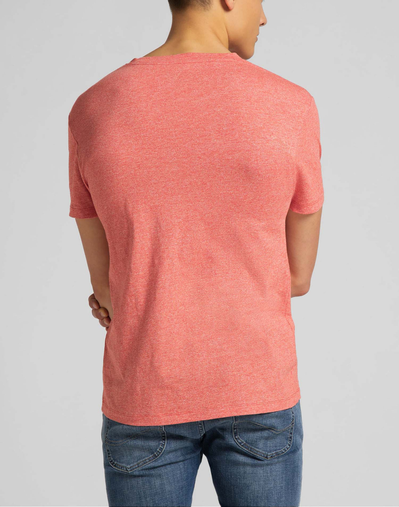 Camiseta de hombre de manga corta Lee, modelo L66JWTNV, roja - 2 - La Casa Dels Pantalons
