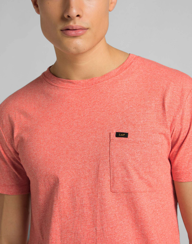 Camiseta de hombre de manga corta Lee, modelo L66JWTNV, roja - 3 - La Casa Dels Pantalons