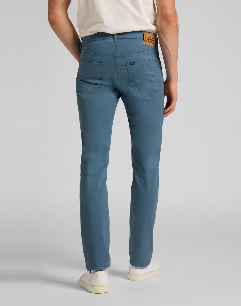 Pantalons texans de gavardina d'home Lee Daren zip regular, model L707LA53, de color blau - 3 - La Casa Dels Pantalons