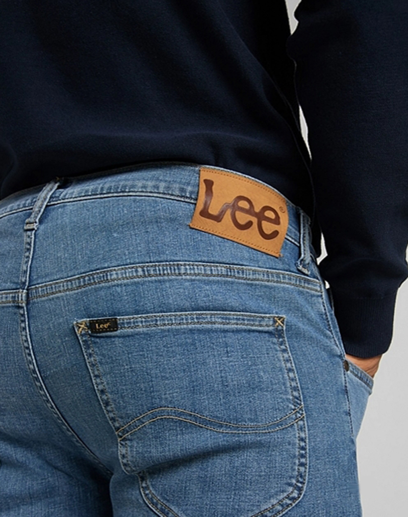 Pantalons texans d'home Lee Daren zip regular, model L707NL66, rentat a la pedra clar - 3 - La Casa Dels Pantalons
