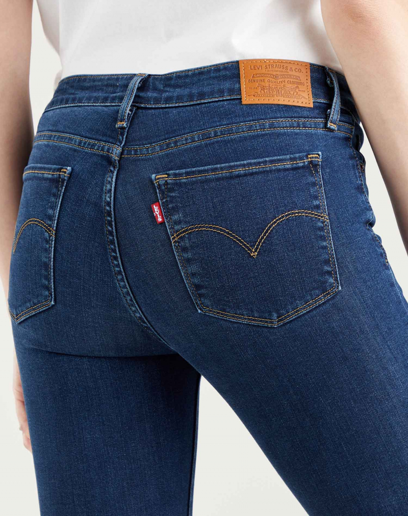 Levi's 711 skinny pantalones vaqueros de mujer, modelo 18881-0600, de tejano azul medio - 2 - La Casa Dels Pantalons