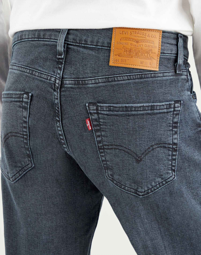 Pantalones vaqueros de hombre Levi's 511 slim, modelo 04511-4759, de tejano azul negro - 2 - La Casa Dels Pantalons