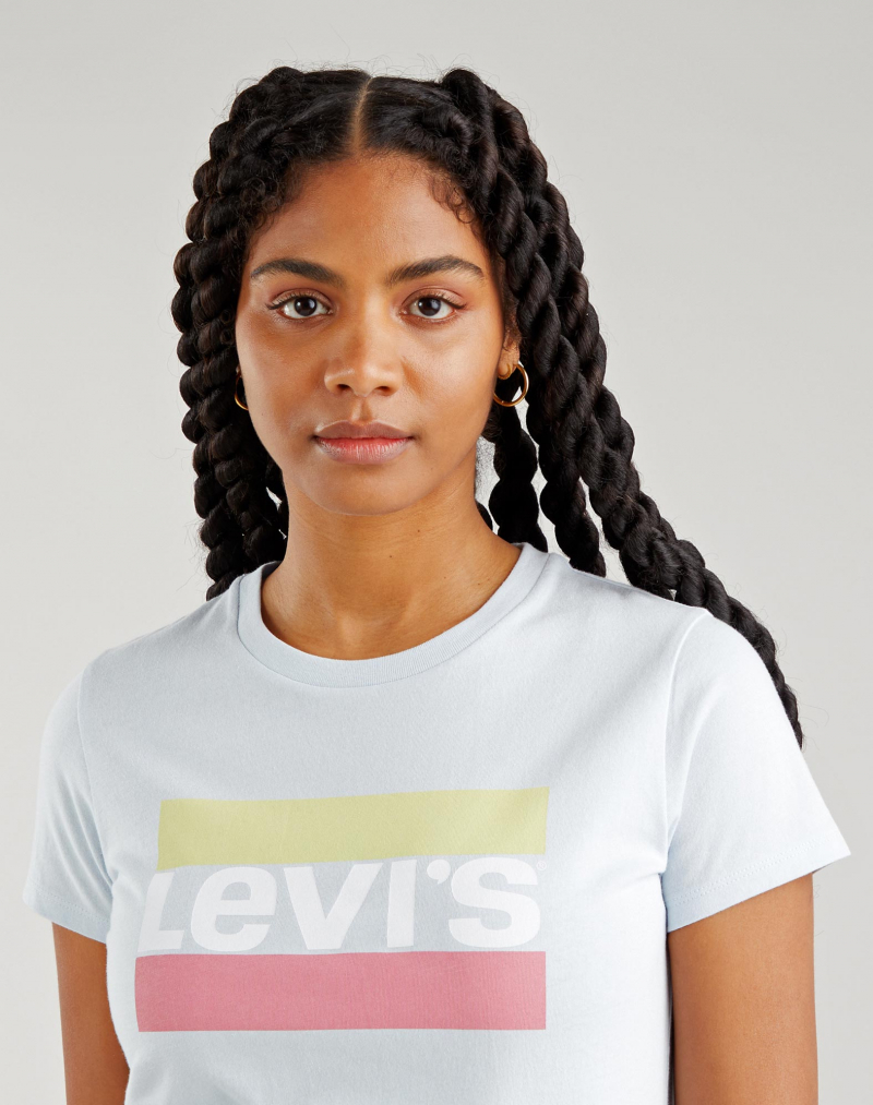Camiseta de mujer Levi's de manga corta, modelo 17369-1618, azul - 3 - La Casa Dels Pantalons