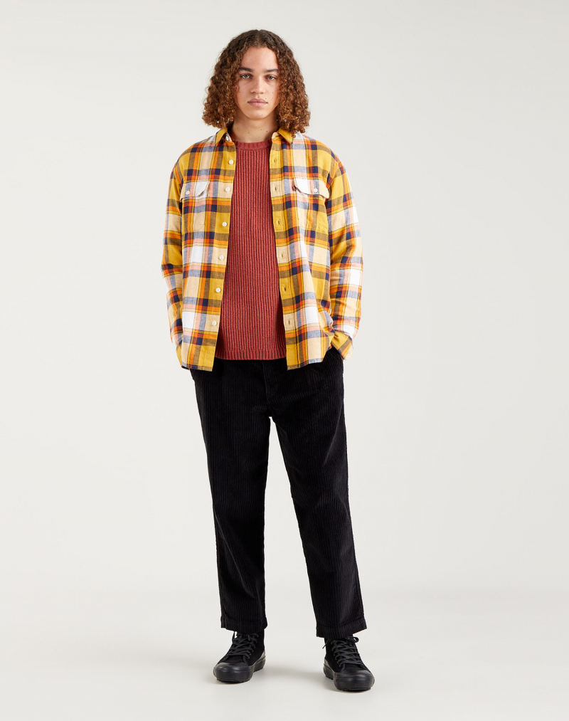 Sobrecamisa de hombre de manga larga Levi's, modelo 19573-0141, de cuadros amarillos - 2 - La Casa Dels Pantalons