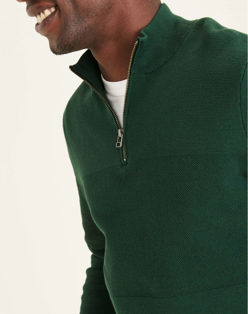 Jersei d'home de coll cremallera Dockers, model A1106-0002, verd - 3 - La Casa Dels Pantalons