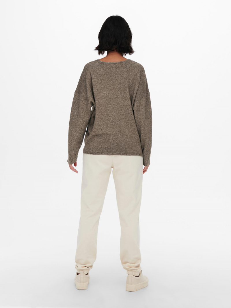 Jersey de mujer Only Rica, modelo 15224360, marrón - 3 - La Casa Dels Pantalons